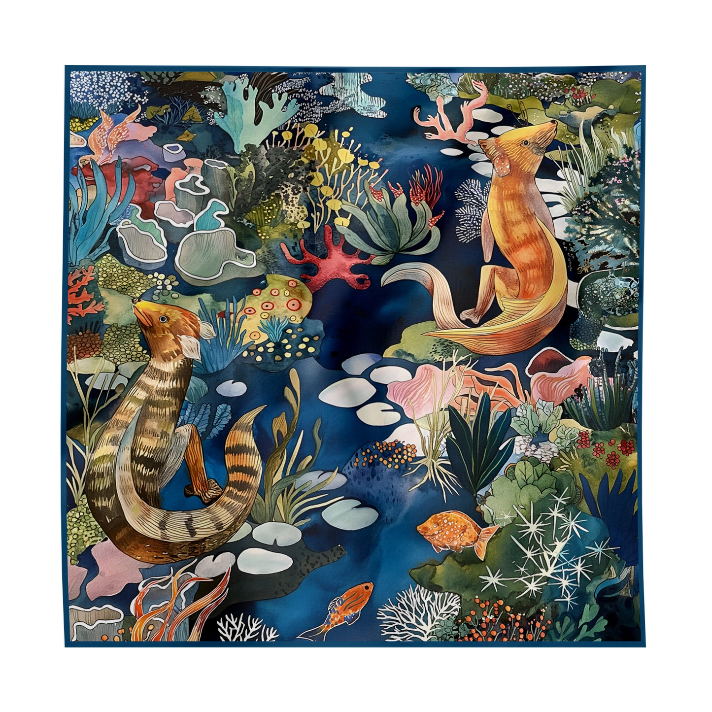 Undersea Fauna Silk Scarf