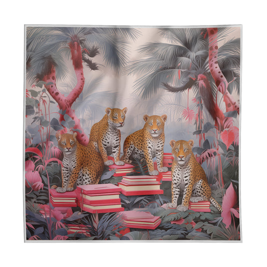 Pink Jungle Silk Scarf