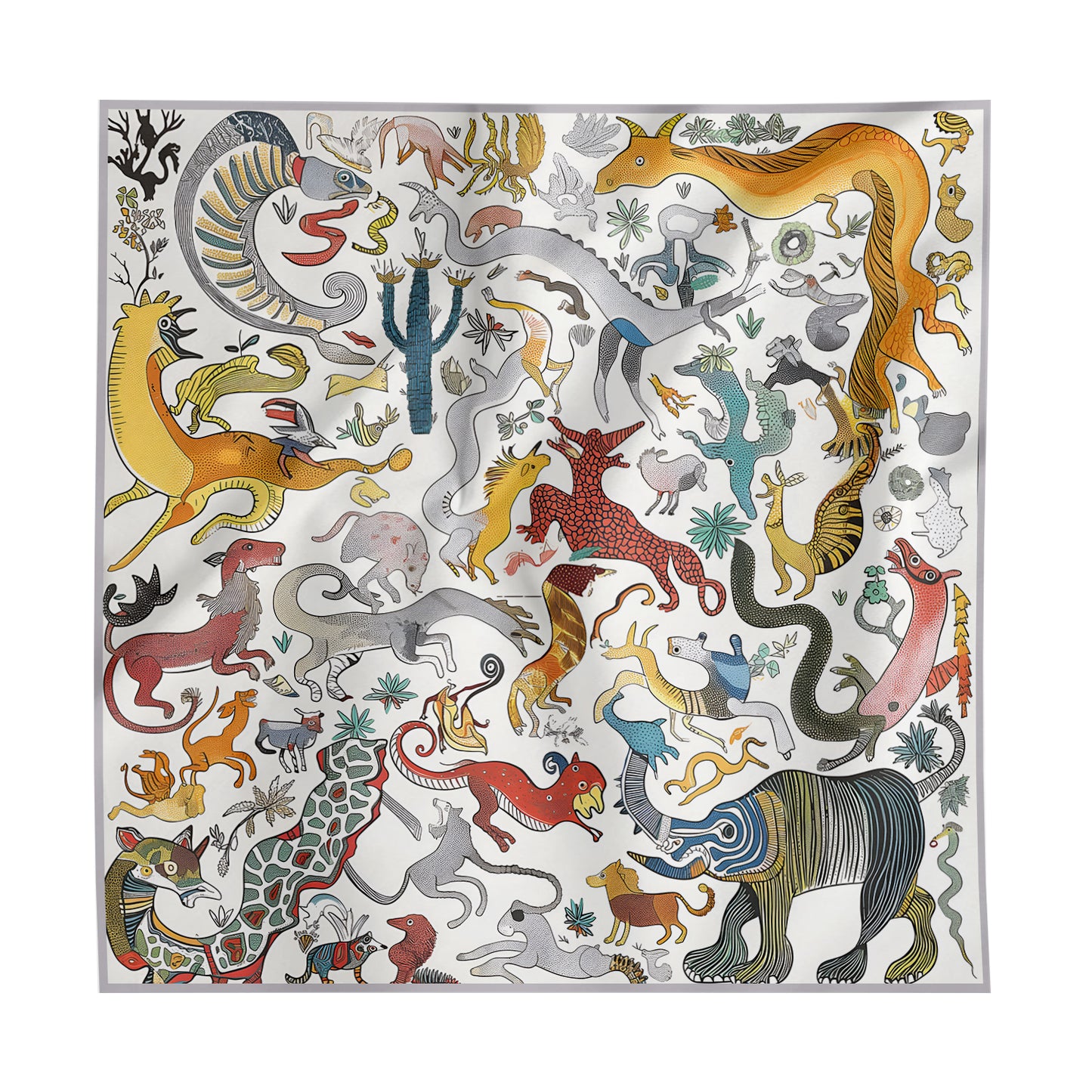 Cave Drawings Silk Scarf