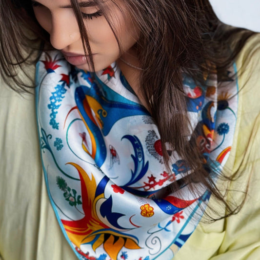 Centaurea Silk Scarf