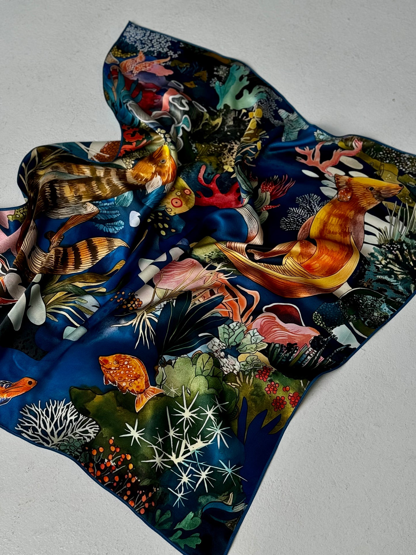 Undersea Fauna Silk Scarf