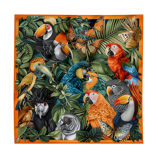 Tropical Garden Silk Scarf